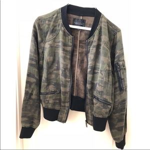 Sanctuary Camouflage Bomber Jacket